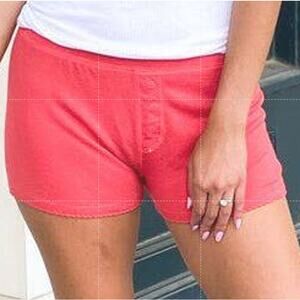 PJ SALVAGE XL Red Elastic Waist Sleep Lounge Bottoms Pajama Shorts NWT B44